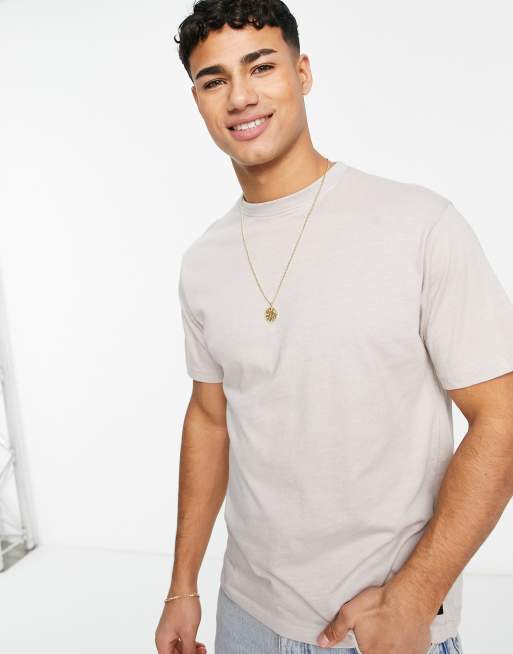 Soul Star longline T-shirt in stone