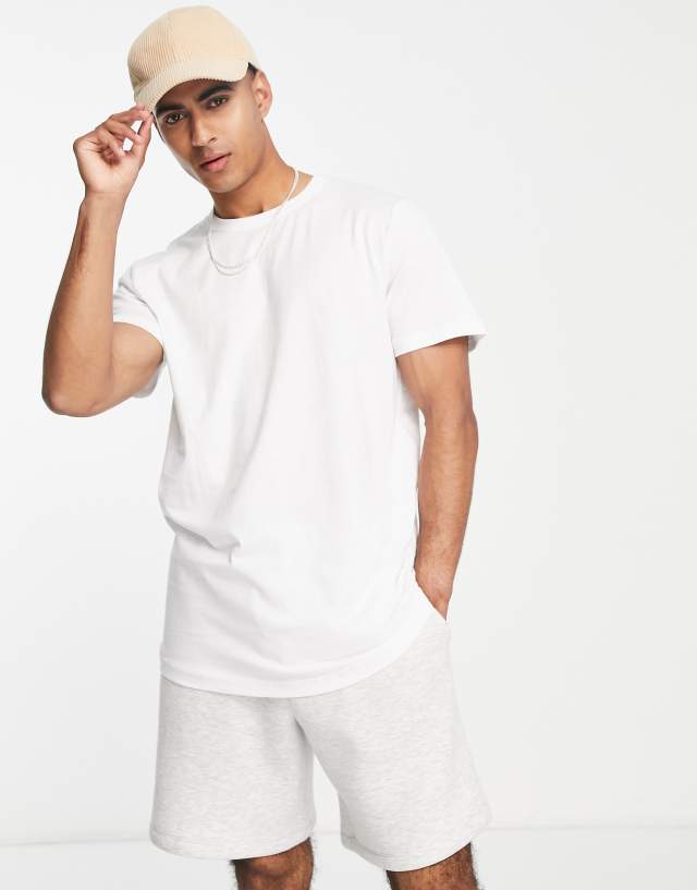 Soul Star longline t-shirt in white