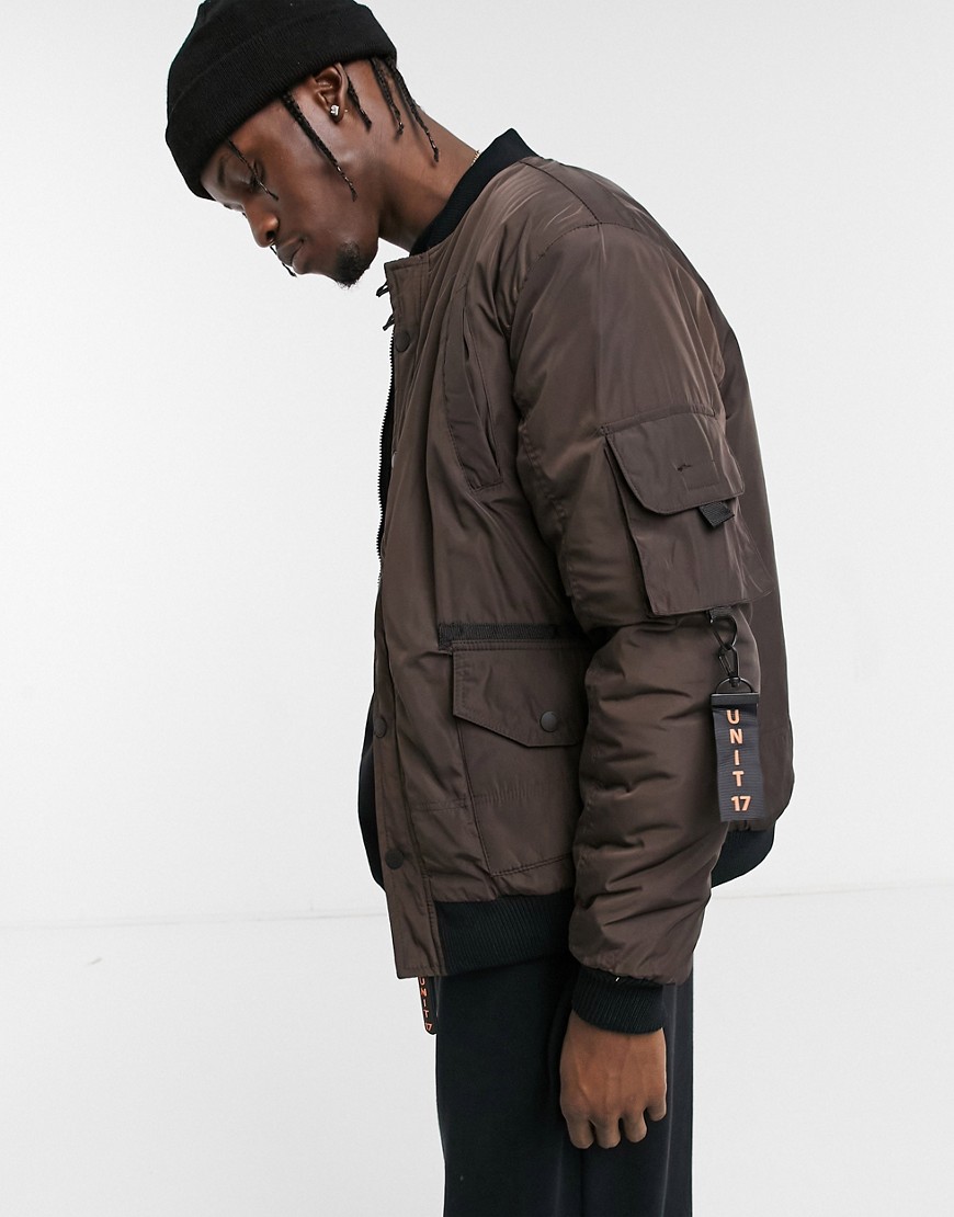 Soul Star military jacket in brown