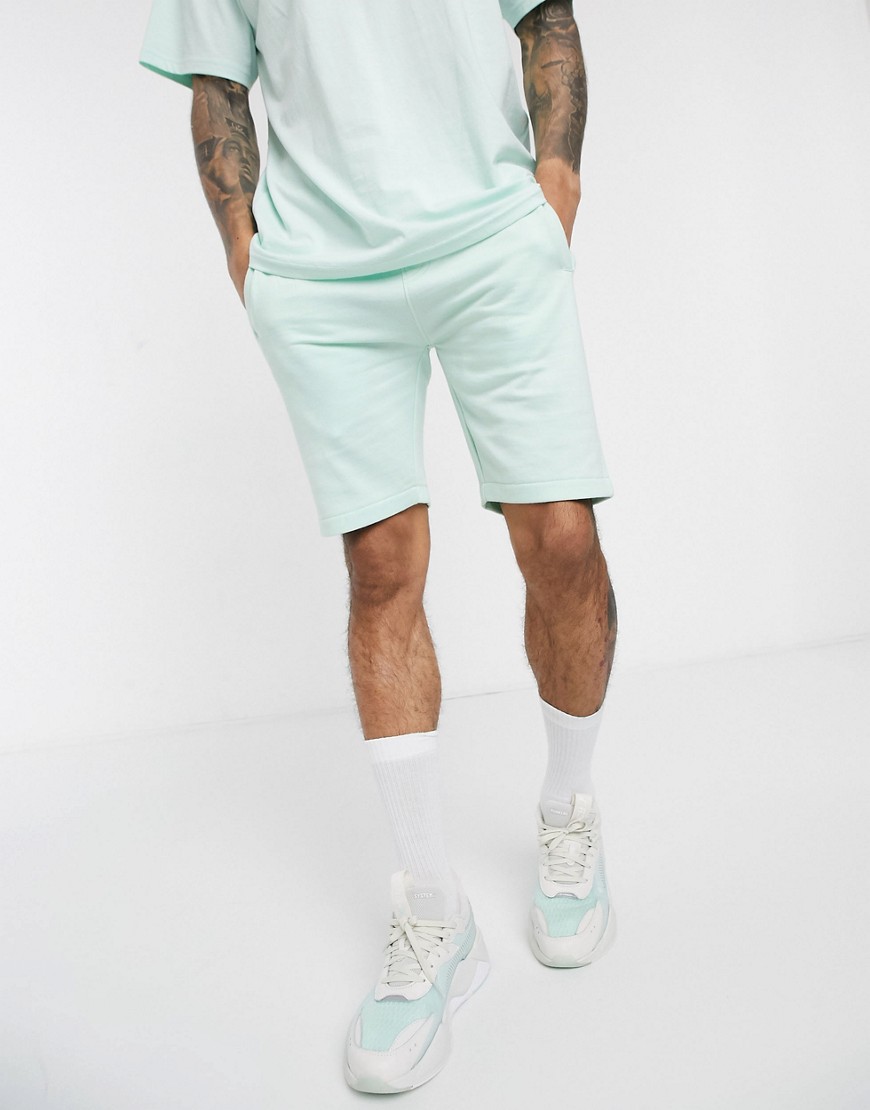 Soul Star mix and match jersey shorts in pastel green