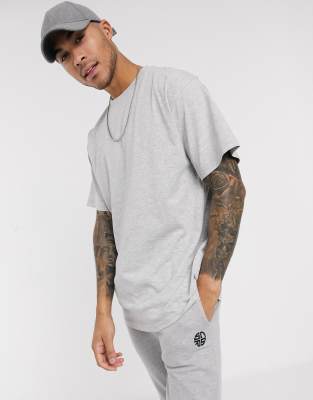 Soul Star mix and match organic cotton oversized t-shirt in gray