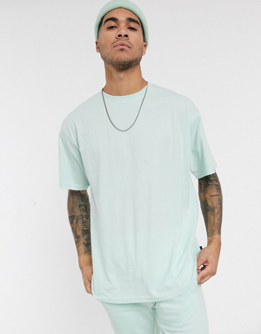 Soul Star mix and match organic cotton oversized t-shirt in pastel green