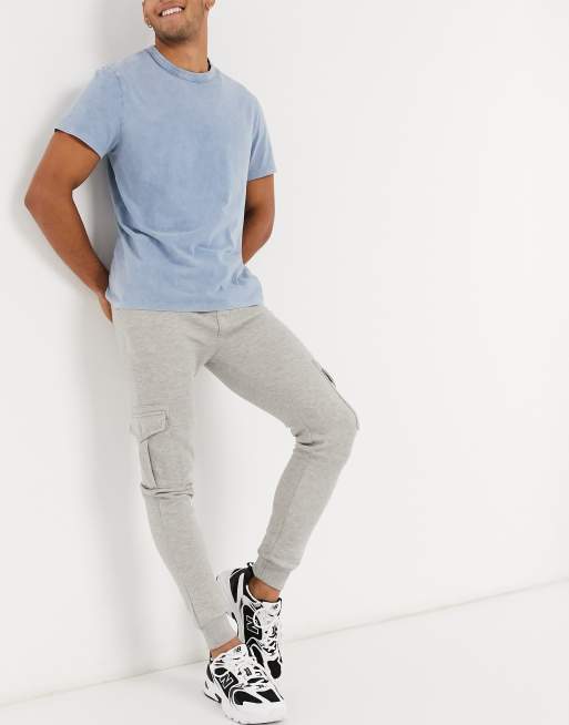 Soul Star mix  and match  slim fit cargo jogger  in grey ASOS