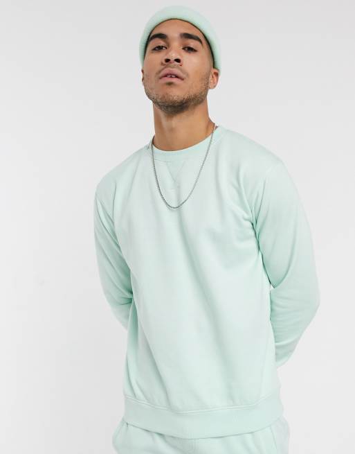 Pull vert pastel homme sale