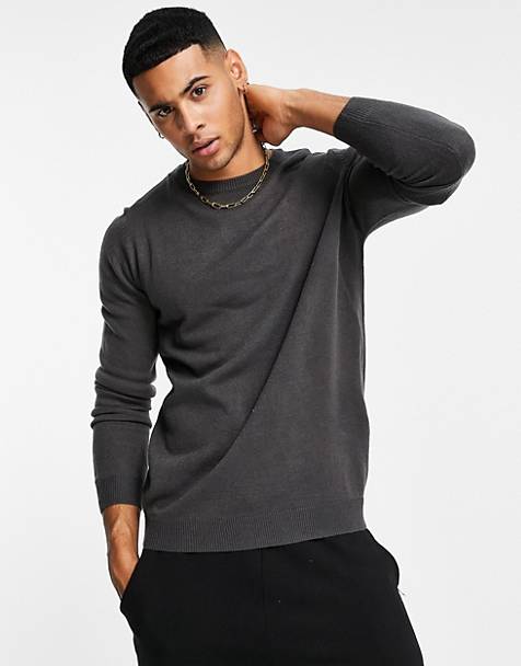 New Soul Star Mens Slim Fit Crew Neck Jumper Knitted Fashion Winter Pullover 