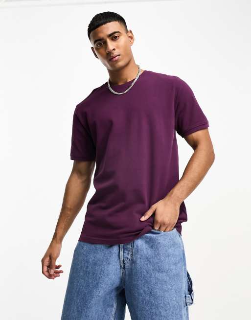 Soul Star – Pikee-T-Shirt in Pflaume