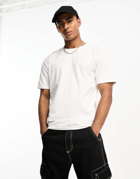 Soulstar pique t-shirt in white