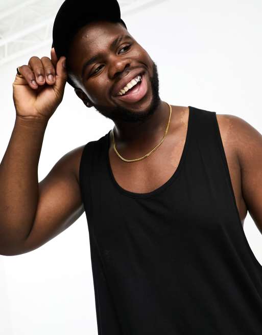 Soul Star Plus - Hemdje met racer back in zwart