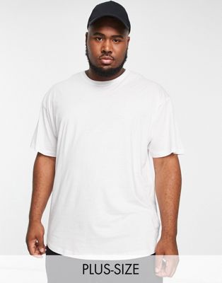 Soul Star Plus longline t-shirt in white