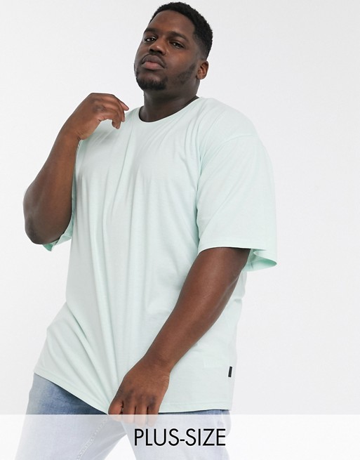 Soul Star Plus organic cotton oversized t-shirt in pastel green