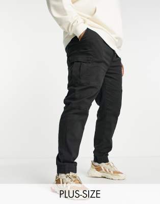 Soul Star Plus Skinny Cuffed Ankle Cargo Pants In Black ModeSens