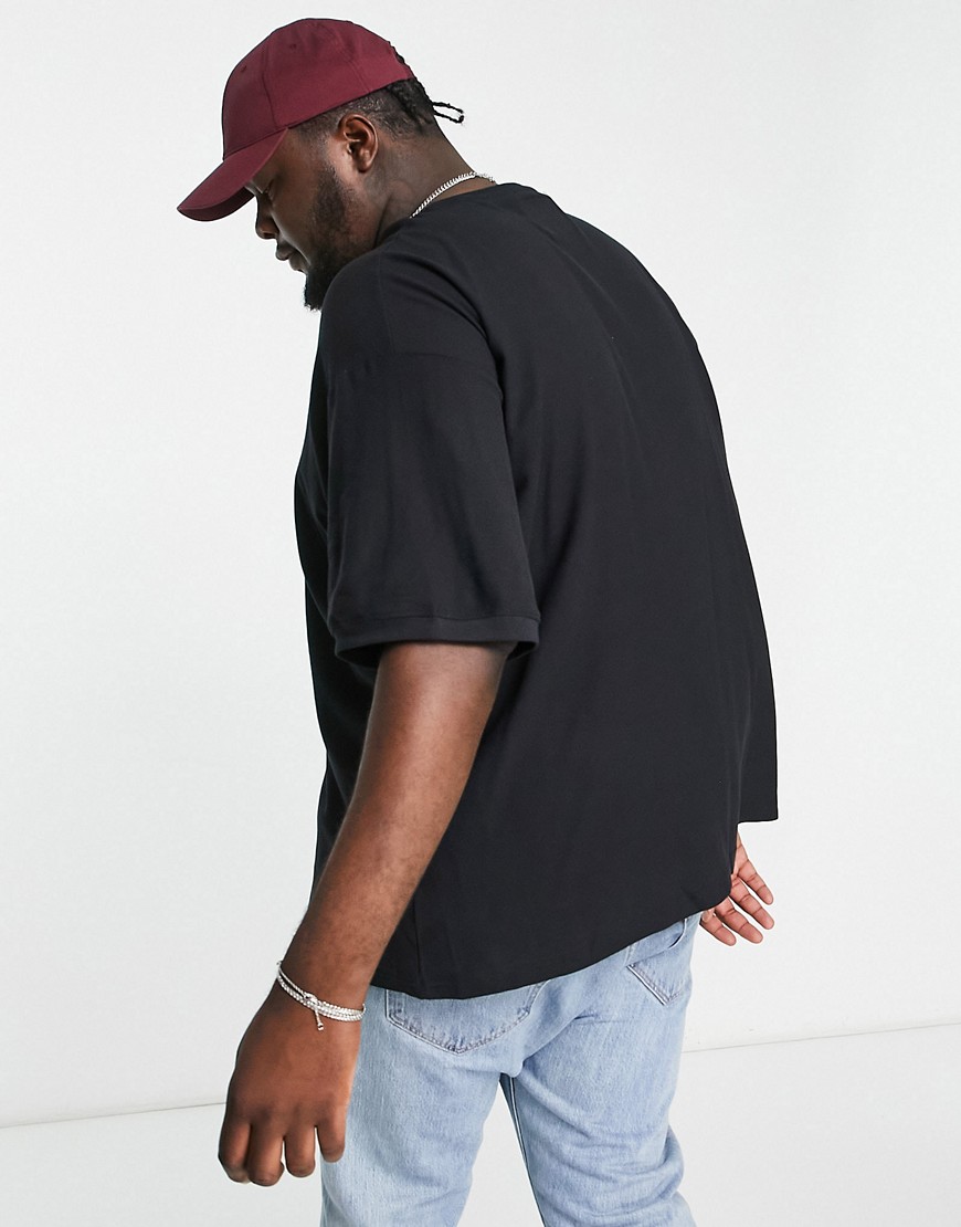 T-shirt in piqué nera in coordinato-Nero - Soul Star T-shirt donna  - immagine2