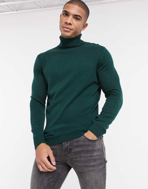 Soul Star Pull col roul ajust Vert fonc ASOS