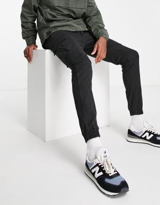 Soul Star Tall Skinny Cuffed Ankle Cargo Pants In Black ModeSens