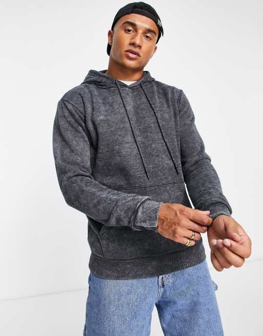 Soul Star - Sweat à capuche d'ensemble effet sali - Anthracite