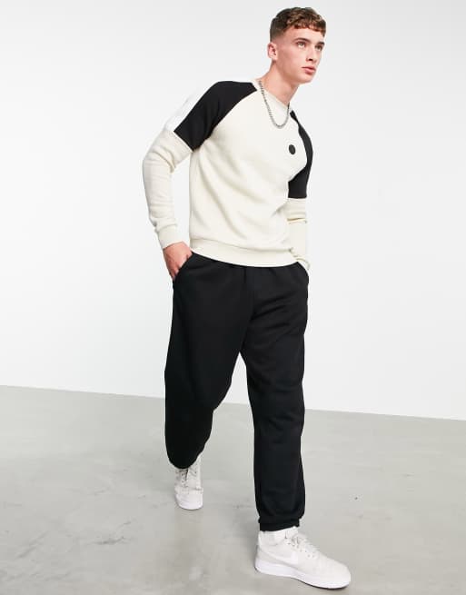Soul Star - Sweatshirt met ingezette kleurvlakken in stone, 4 van 4