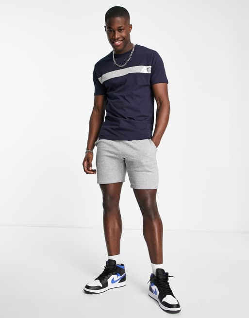 Soul Star - T-shirt d'ensemble avec empiècement à logo - Bleu marine, 3 de 4