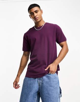 Soul Star - T-shirt viola in piqué | ASOS