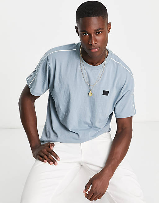 Soul Star t-shirt with piping in pale blue - part of a set | ASOS