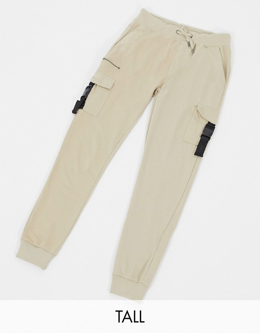 Soul Star Tall co-ord utility cargo trouser in tan