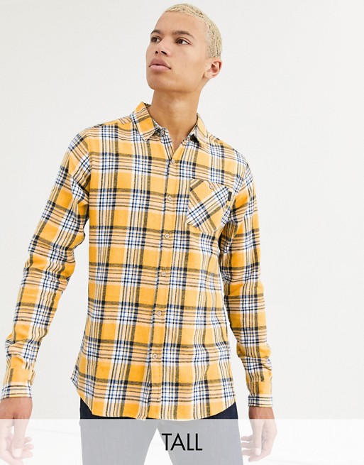 Soul Star Tall fitted check shirt with pocket