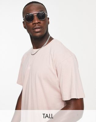 Soul Star Tall oversized t-shirt in dusty pink - ASOS Price Checker