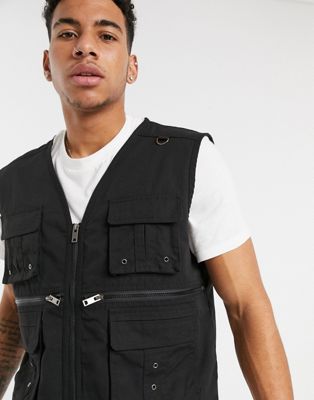 Black DT Designer Utility Vest