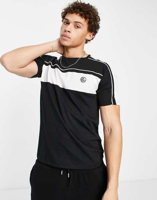 Soulstar chest panel logo t-shirt in black | ASOS