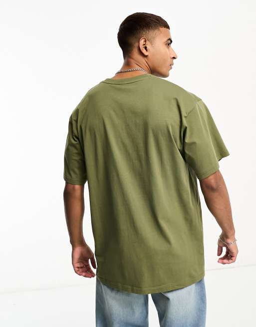 Soulstar oversized t-shirt in olive green