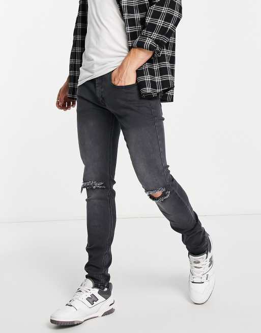 Skinny fit deals ripped jeans