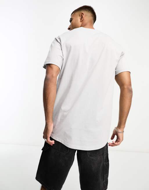 Soulstar - T-shirt grigio chiaro con fondo arrotondato, 2 di 4