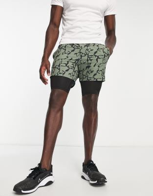 South Beach in printed shorts in khaki ASOS