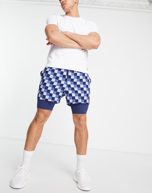 South Beach – 2-in-1-Shorts mit geometrischem Muster