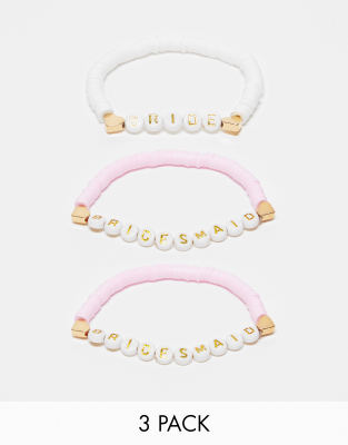 3 pack bridal party bracelets-Multi