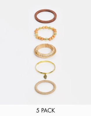 South Beach - Set van 5 verschillende armbanden-Multi Multi