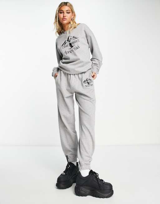 South Beach Apres Ski trackies in grey