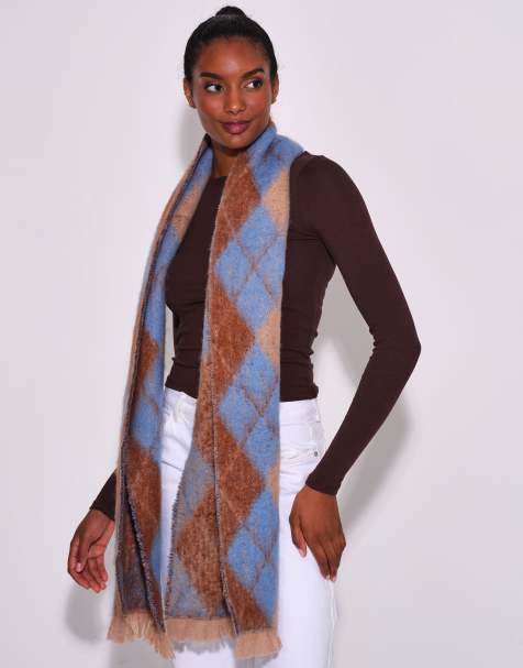 South Beach Argyle scarf in blue - view 1