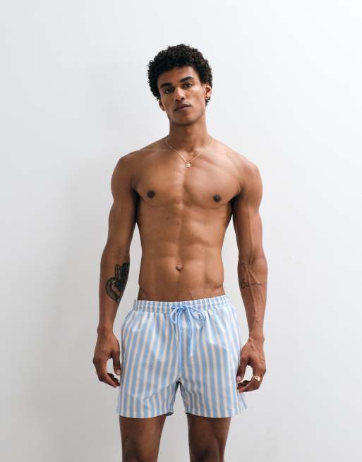 South Beach – Badeshorts in Himmelblau gestreift, 2 von 7