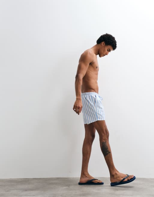 South Beach – Badeshorts in Himmelblau gestreift, 4 von 7