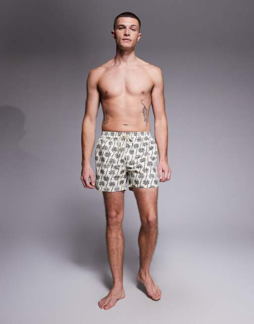 South Beach – Badeshorts in Schwarz-Bunt mit Palmenmuster, 2 von 5