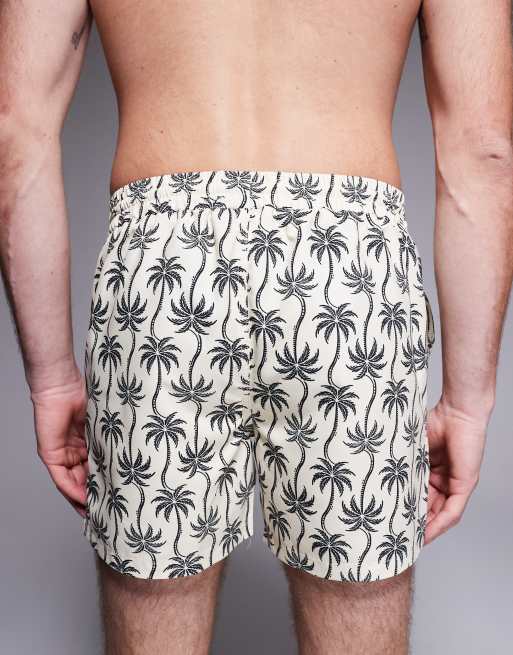 South Beach – Badeshorts in Schwarz-Bunt mit Palmenmuster, 5 von 5