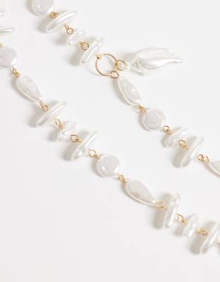 South Beach - Bauchkette mit Muscheldetails in neutraler Farbe-Weiß