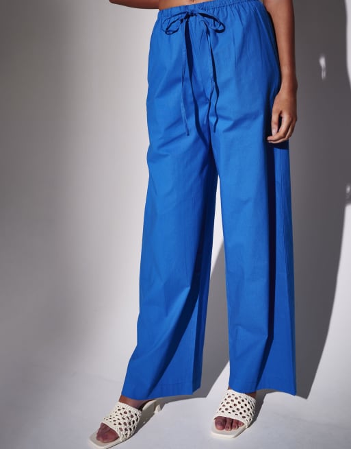 South Beach – Baumwollhose in Blau mit breiten Bündchen, 2 von 4