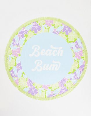 South Beach Beach Bum towel in blue floral print - ASOS Price Checker