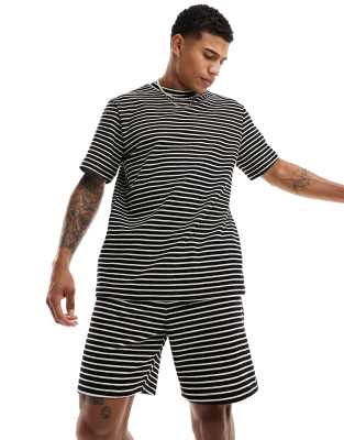beach short in textured stripe - part of a set-Multi
