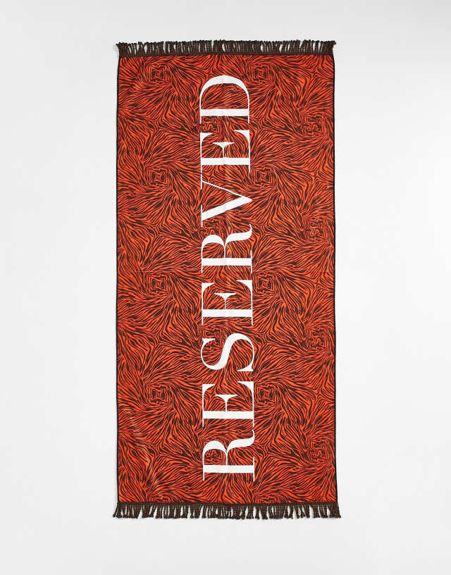 South Beach beach towel in animal print