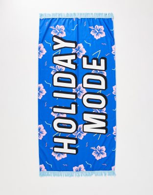 South Beach South Beach beach towel in holiday print-Blue