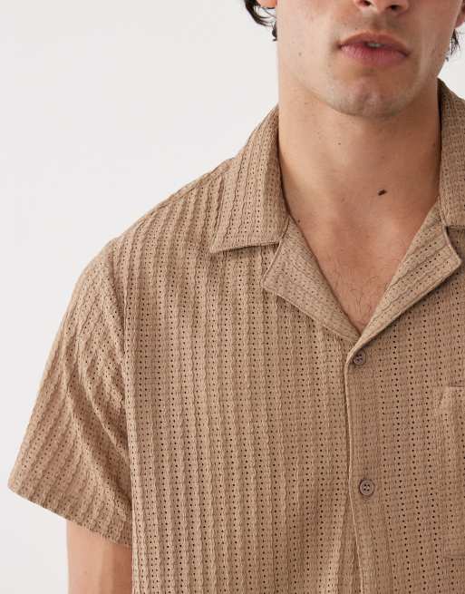 South Beach – Beige, virkad strandskjorta, 4 av 5