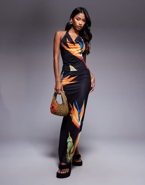 South Beach bird of paradise beach co-ord in multi - view 1