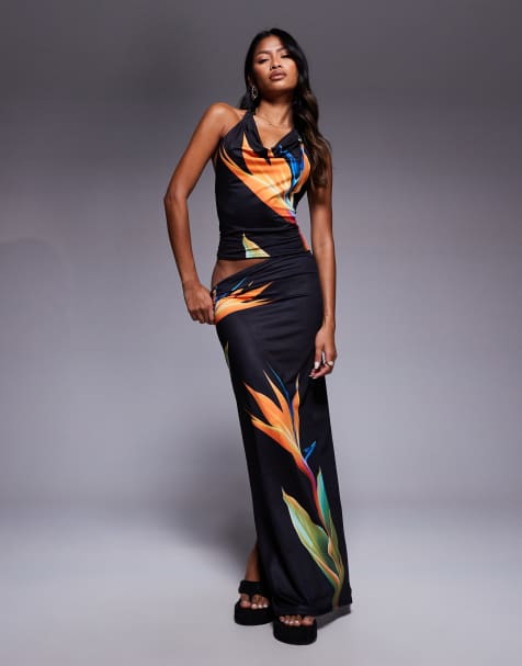 South Beach - Bird of Paradise - Maxi strandrok in multi - view 1
